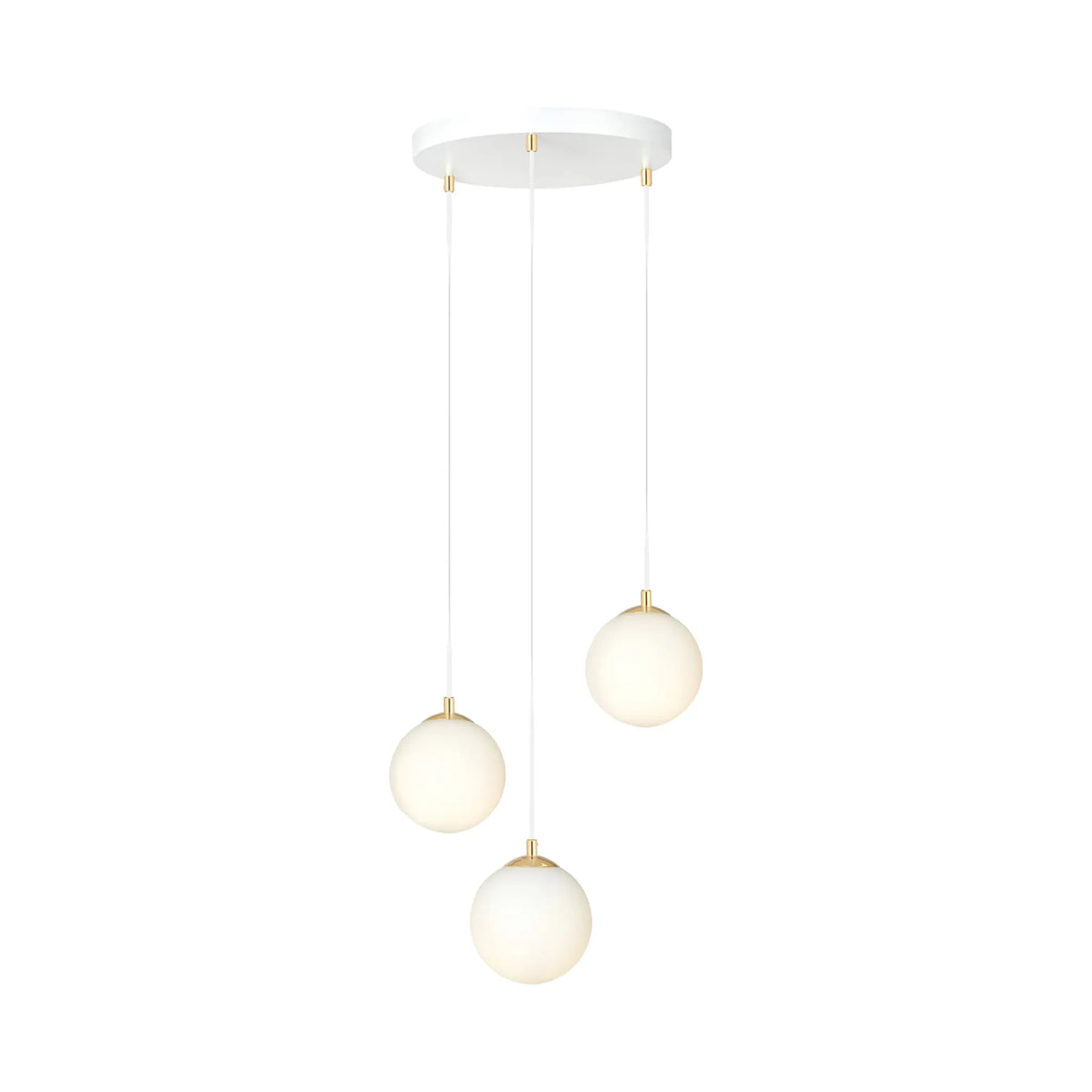 Emibig Royal Pendellampa 3-ljus Ø40 cm, Vit/Guld
