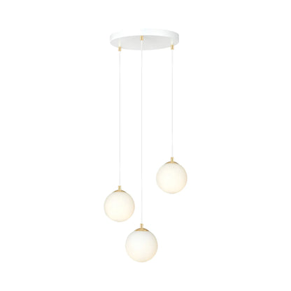 Emibig Royal Pendellampa 3-ljus Ø40 cm, Vit/Guld