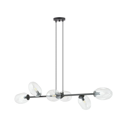 Emibig Pandora Pendellampa 6-ljus 120x40 cm, Svart
