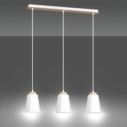 Emibig Bolero Pendellampa 3-ljus 66x14 cm, Vit