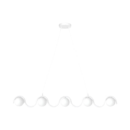 Emibig Sinus Pendellampa 5-ljus 110x10 cm, Vit