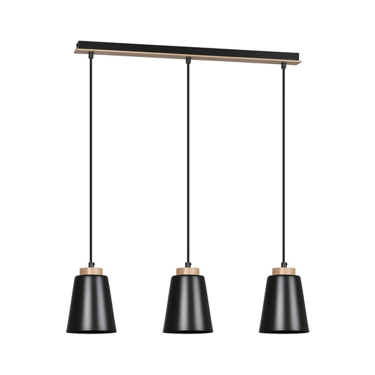 Emibig Bolero Pendellampa 3-ljus 66x14 cm, Svart