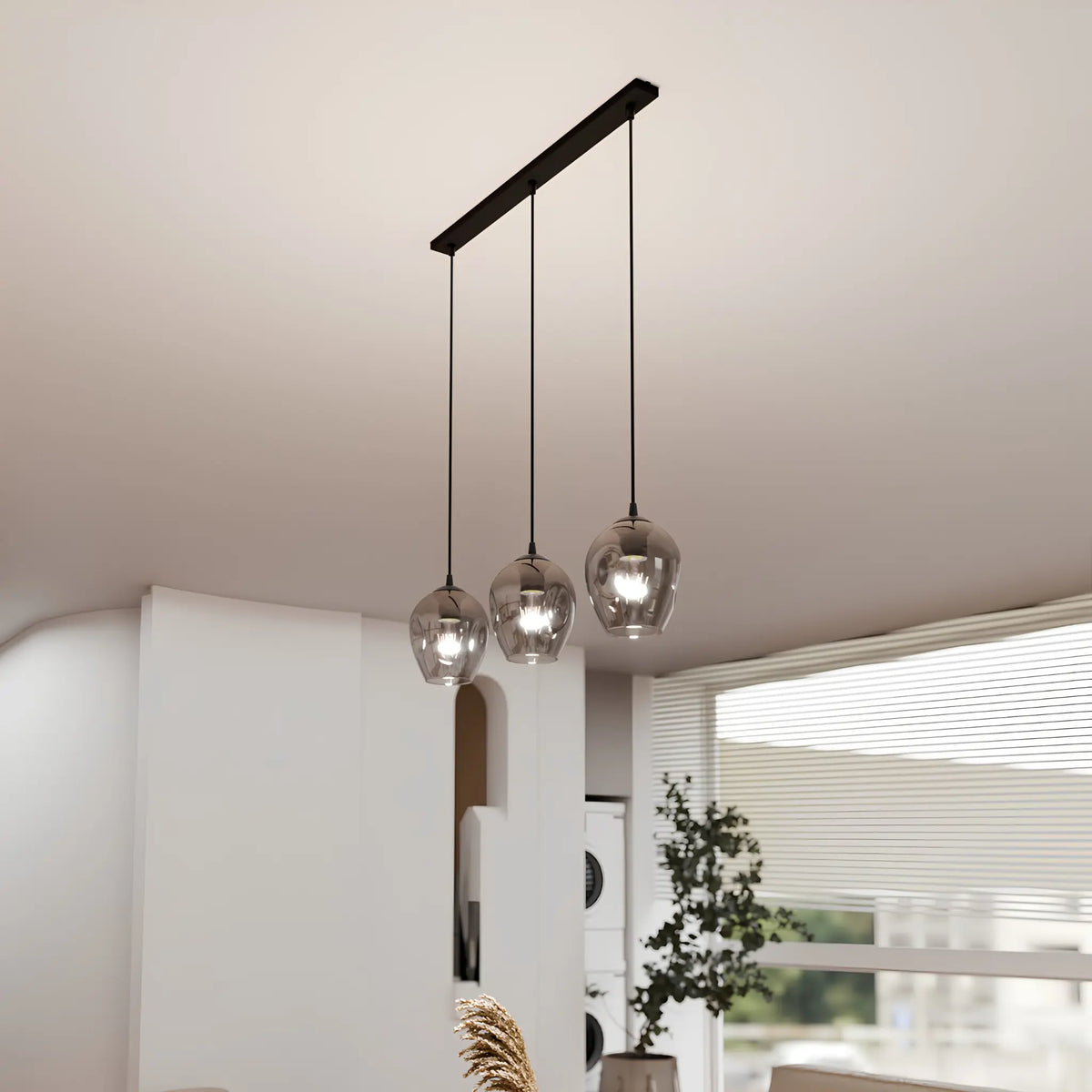Emibig Istar Pendellampa 3-ljus 70x14 cm, Svart