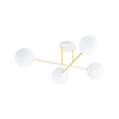 Emibig Magnum Taklampa 4-ljus 55x75 cm, Vit/Guld