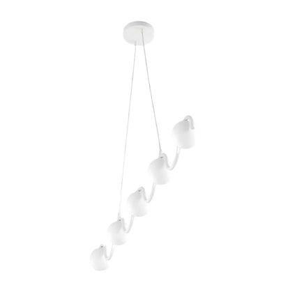 Emibig Sinus Pendellampa 5-ljus 110x10 cm, Vit