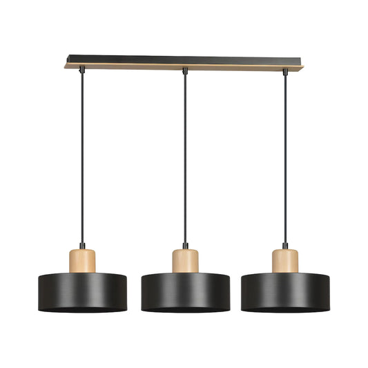 Emibig Torin Pendellampa 3-ljus 80x25 cm, Svart