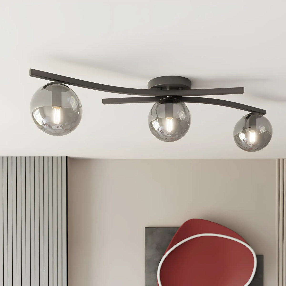 Emibig Opus Taklampa 3-ljus Ø60 cm, Svart