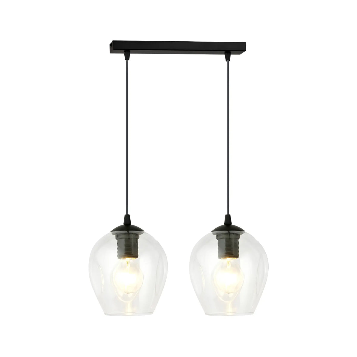 Emibig Istar Pendellampa 2-ljus 40x14 cm, Svart