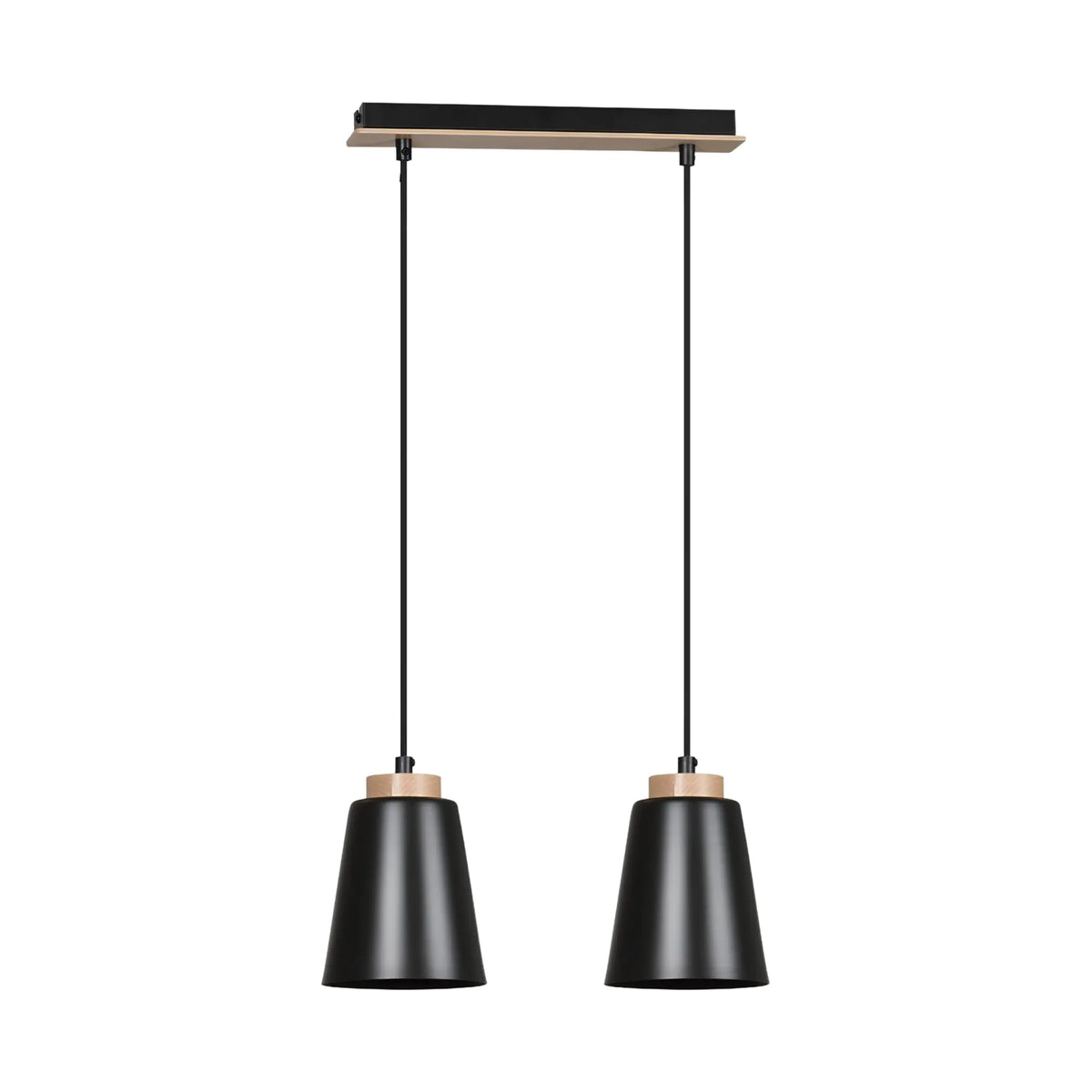 Emibig Bolero Pendellampa 2-ljus 40x14 cm, Svart