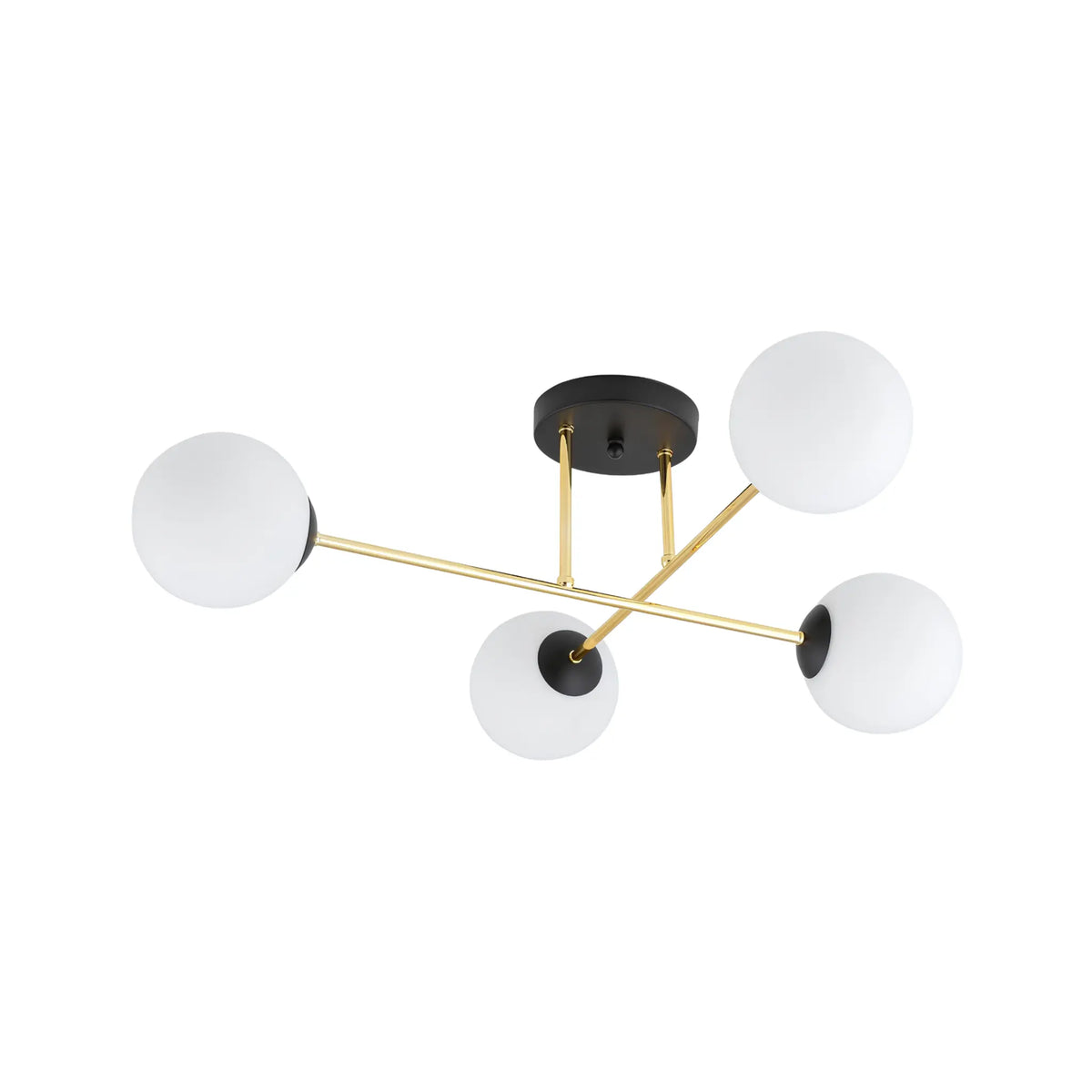 Emibig Magnum Taklampa 4-ljus 55x75 cm, Svart/Guld