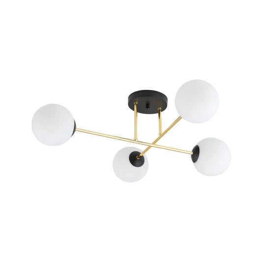 Emibig Magnum Taklampa 4-ljus 55x75 cm, Svart/Guld