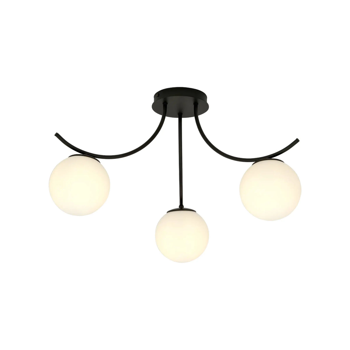 Emibig Boston Taklampa 3-ljus 70x65 cm, Svart