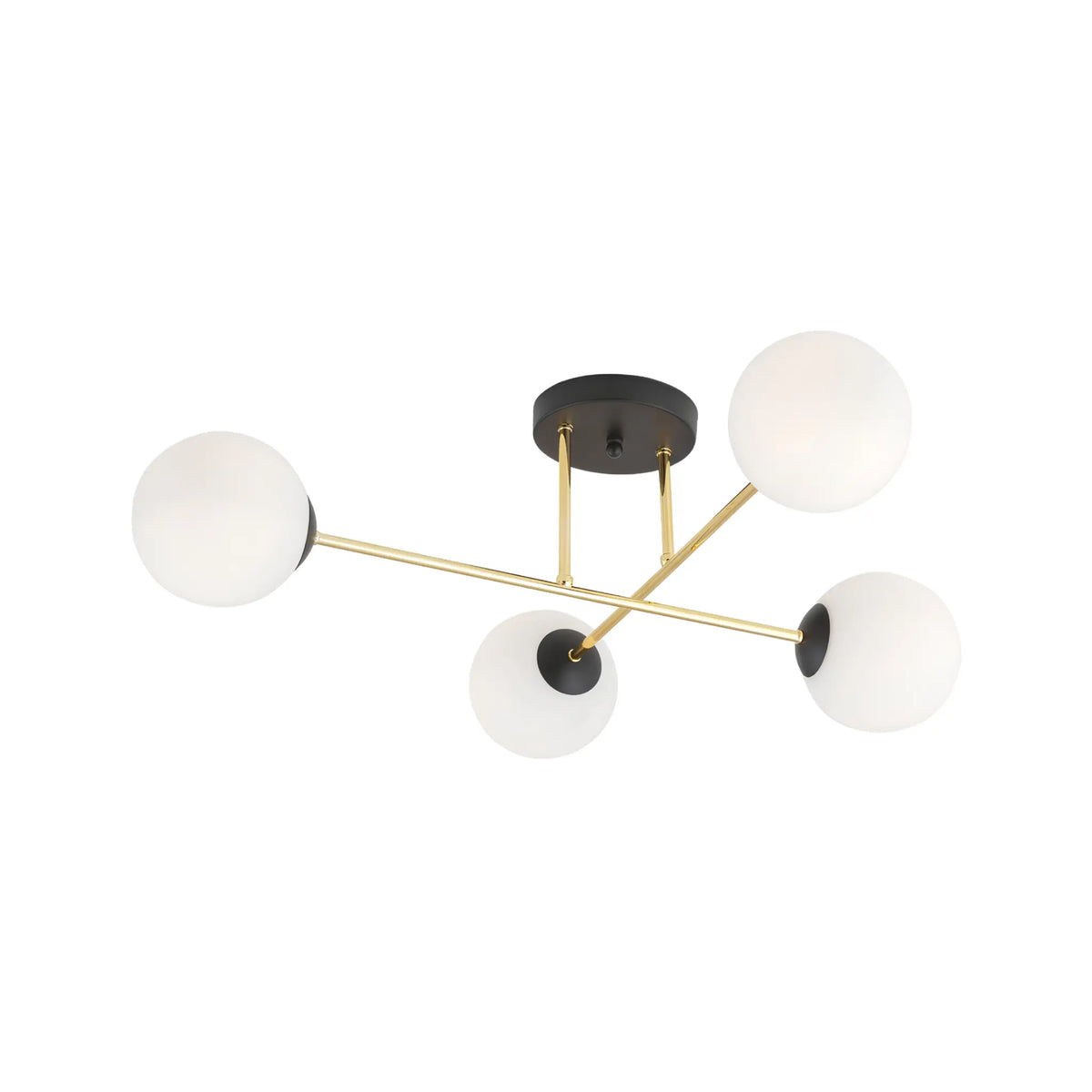 Emibig Magnum Taklampa 4-ljus 55x75 cm, Svart/Guld