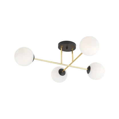 Emibig Magnum Taklampa 4-ljus 55x75 cm, Svart/Guld