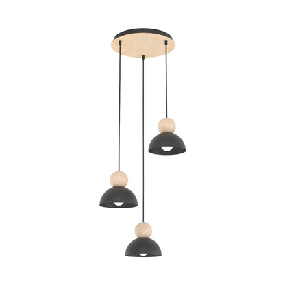 Emibig Kaki Pendellampa 3-ljus Ø41 cm, Svart