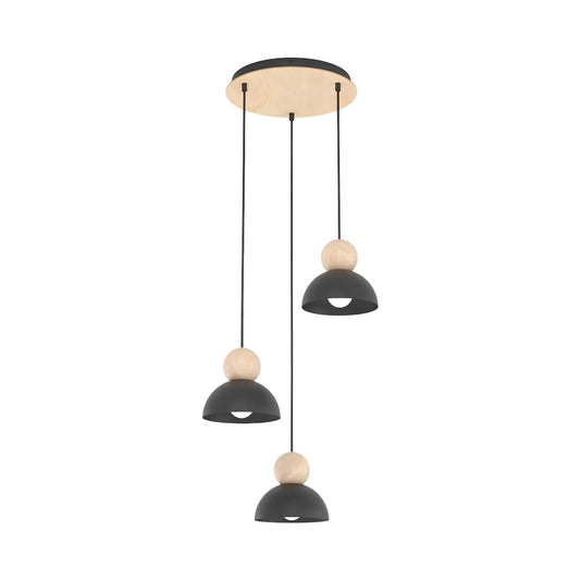 Emibig Kaki Pendellampa 3-ljus Ø41 cm, Svart