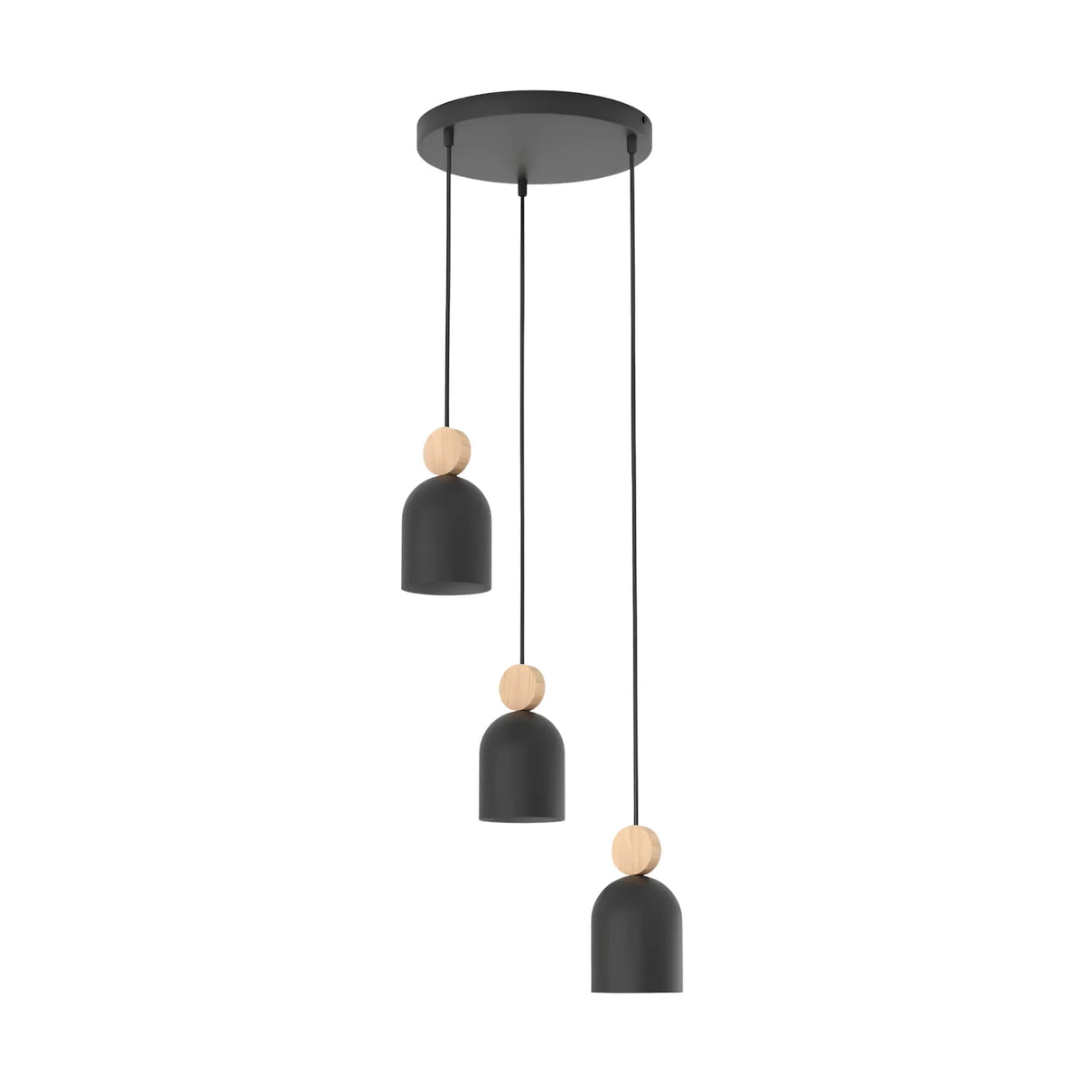 Emibig Mesi Pendellampa 3-ljus Ø34 cm, Svart