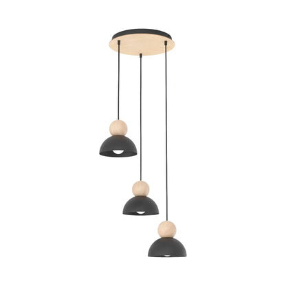 Emibig Kaki Pendellampa 3-ljus Ø41 cm, Svart