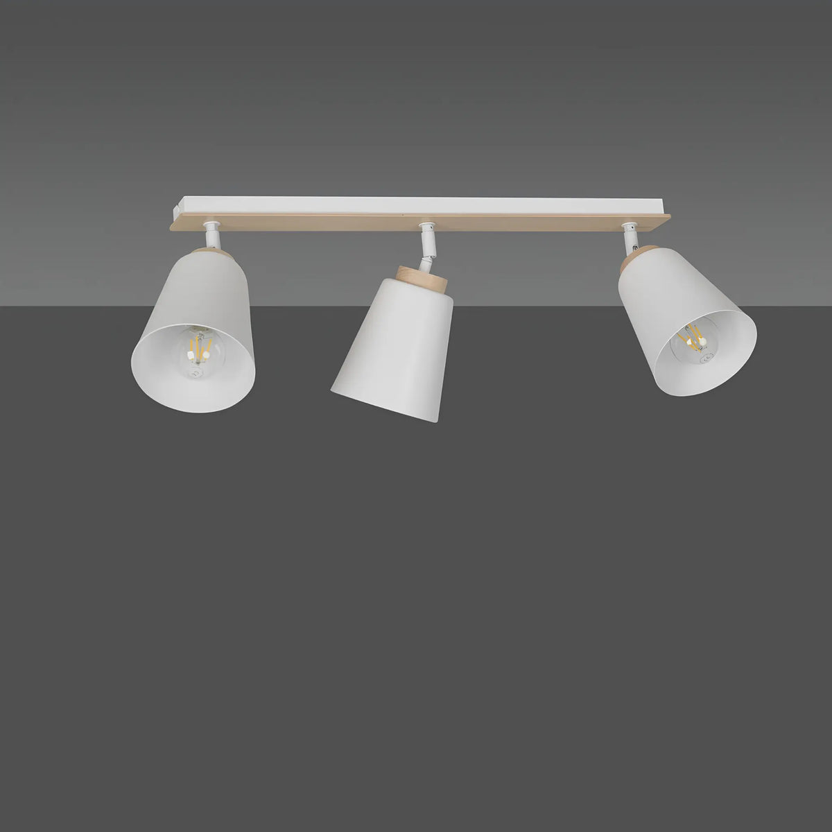 Emibig Atlas Taklampa 3-ljus 90x15 cm, Vit