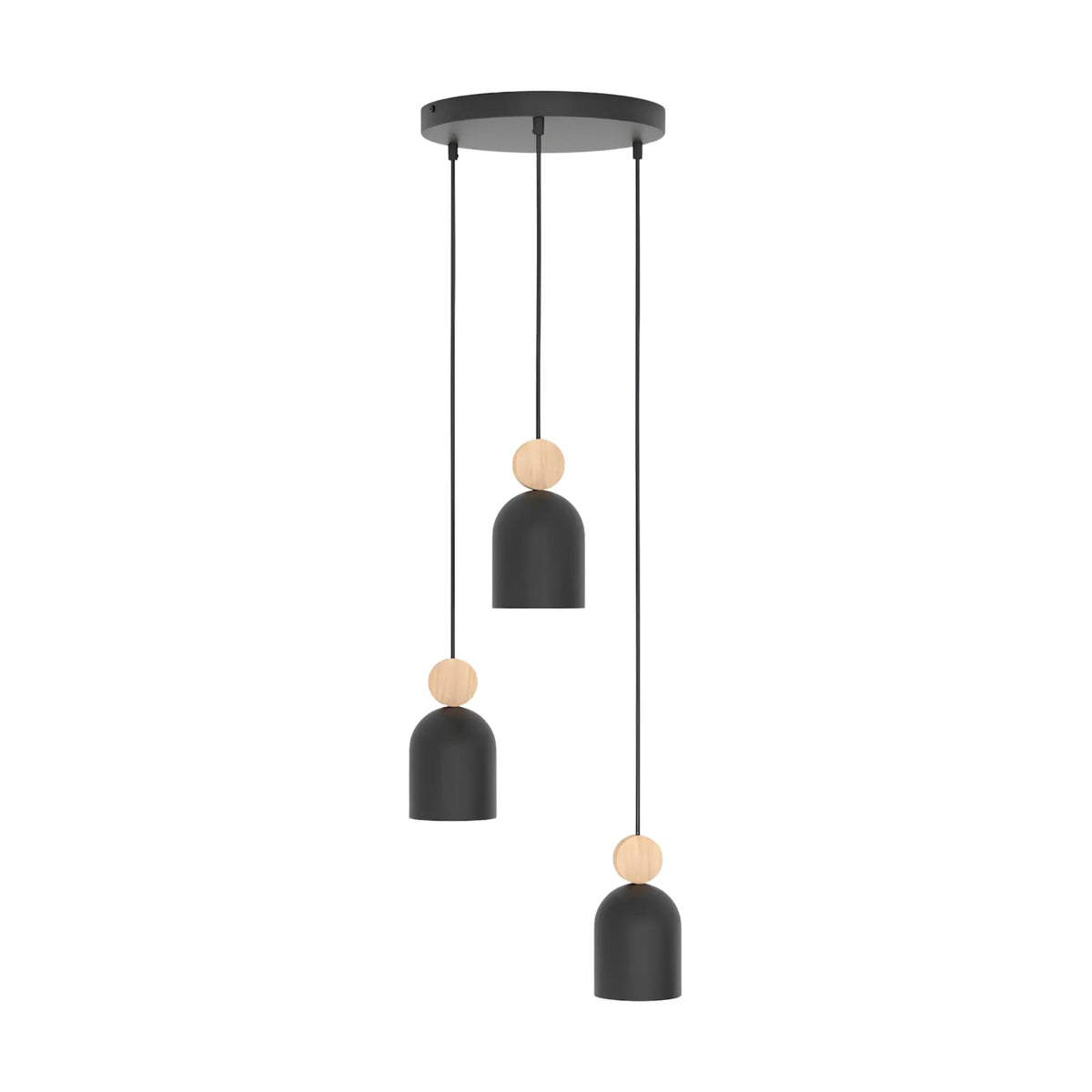 Emibig Mesi Pendellampa 3-ljus Ø34 cm, Svart