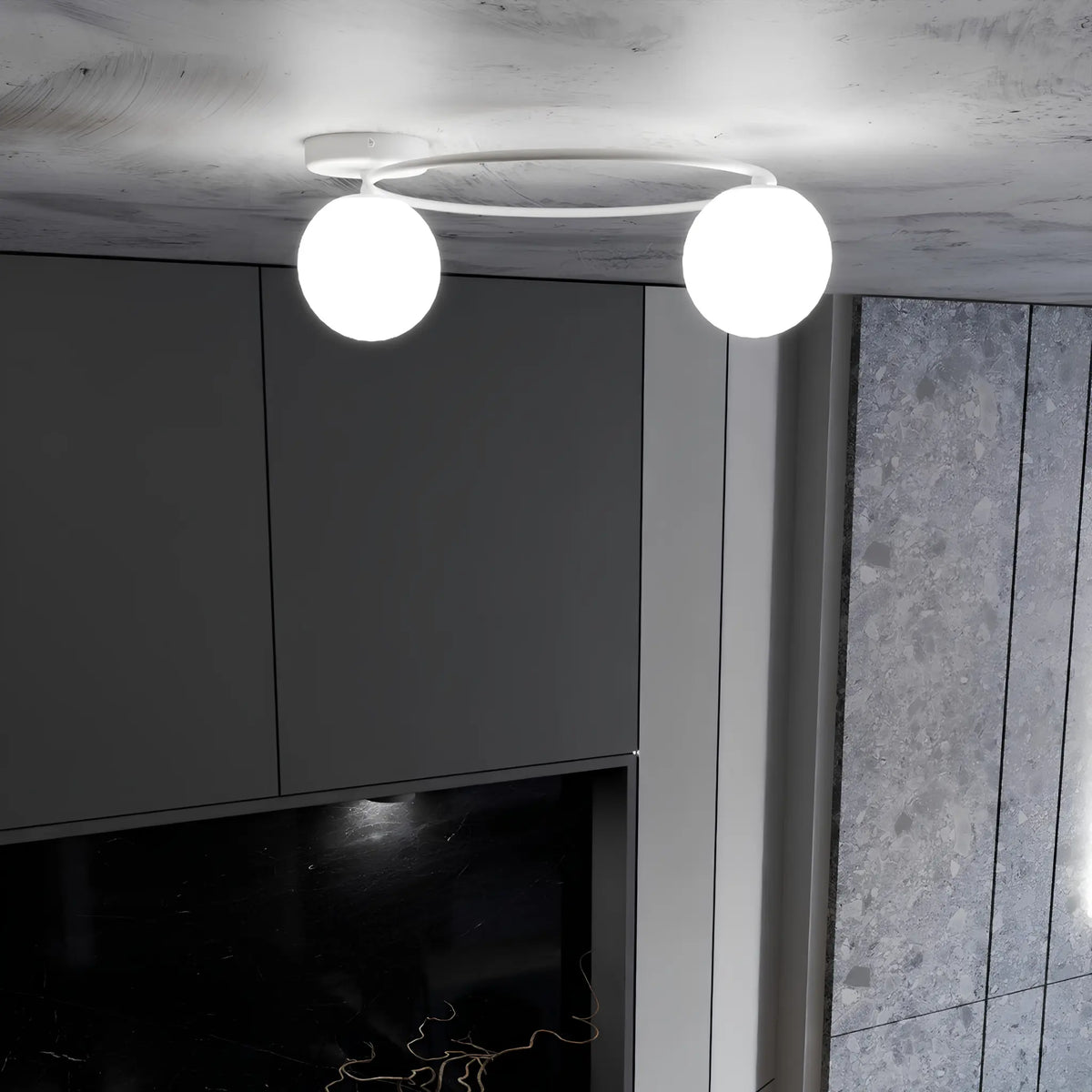 Emibig Sopra Taklampa 2-ljus Ø47 cm, Vit