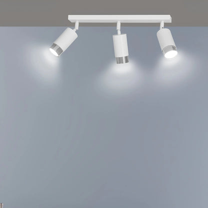 Emibig Hiro Taklampa 3-ljus 45x6 cm, Vit/Silver