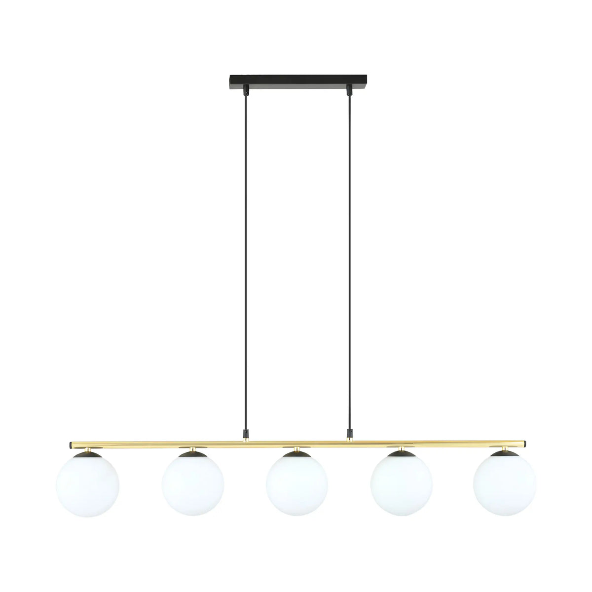 Emibig Allora Pendellampa 5-ljus 105x14 cm, Svart/Guld
