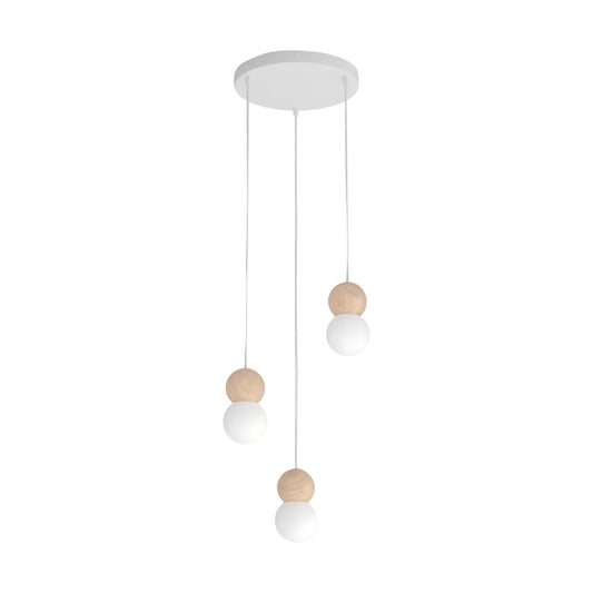 Emibig Loop Pendellampa 3-ljus Ø23 cm, Vit