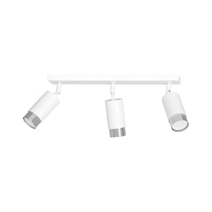 Emibig Hiro Taklampa 3-ljus 45x6 cm, Vit/Silver
