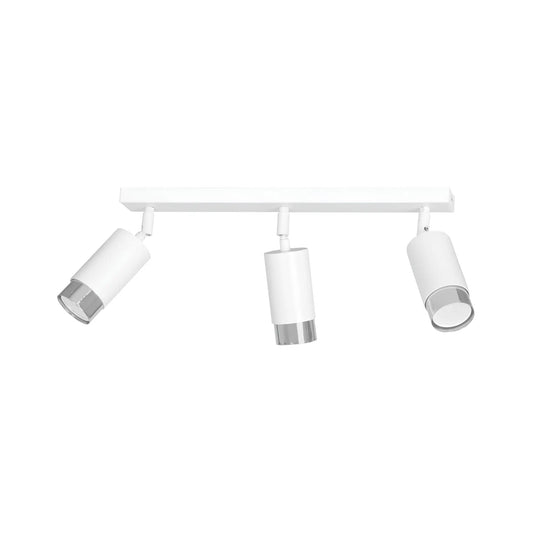 Emibig Hiro Taklampa 3-ljus 45x6 cm, Vit/Silver