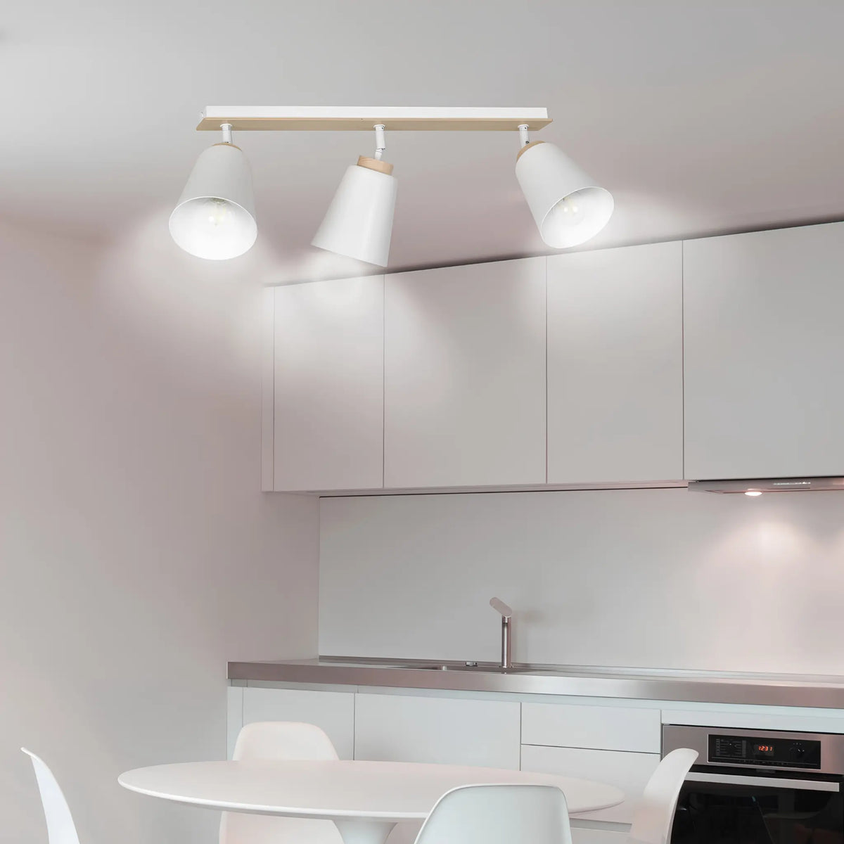 Emibig Atlas Taklampa 3-ljus 90x15 cm, Vit