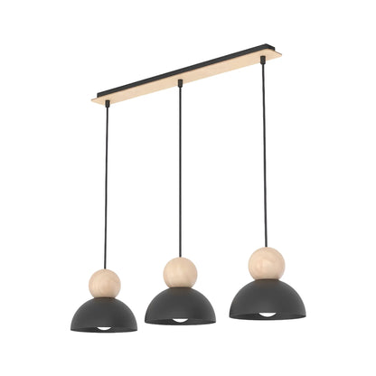 Emibig Kaki Pendellampa 3-ljus 73x18 cm, Svart