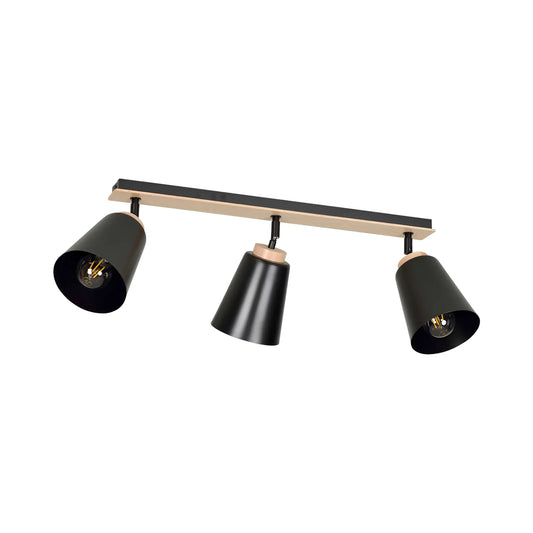 Emibig Atlas Taklampa 3-ljus 90x15 cm, Svart