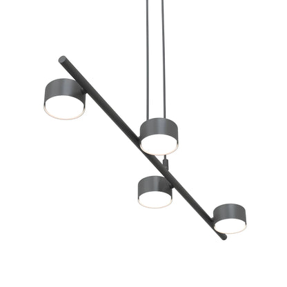Emibig Sora Pendellampa 4-ljus 80x19 cm, Svart