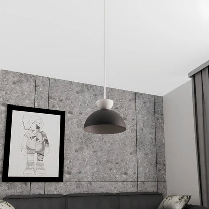 Emibig Lunaro Pendellampa Ø30 cm, Svart/Vit