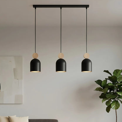 Emibig Mesi Pendellampa 3-ljus 66x11 cm, Svart