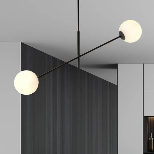 Emibig Linear Pendellampa 2-ljus 102x14 cm, Svart