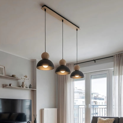 Emibig Kaki Pendellampa 3-ljus 73x18 cm, Svart