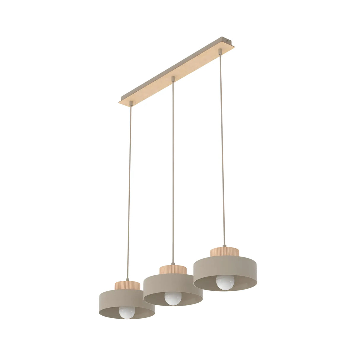 Emibig Kivi Pendellampa 3-ljus 73x20 cm, Beige