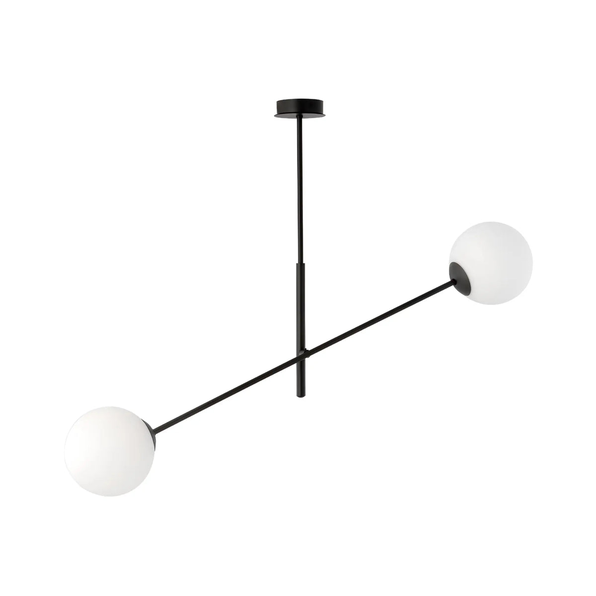 Emibig Linear Pendellampa 2-ljus 102x14 cm, Svart