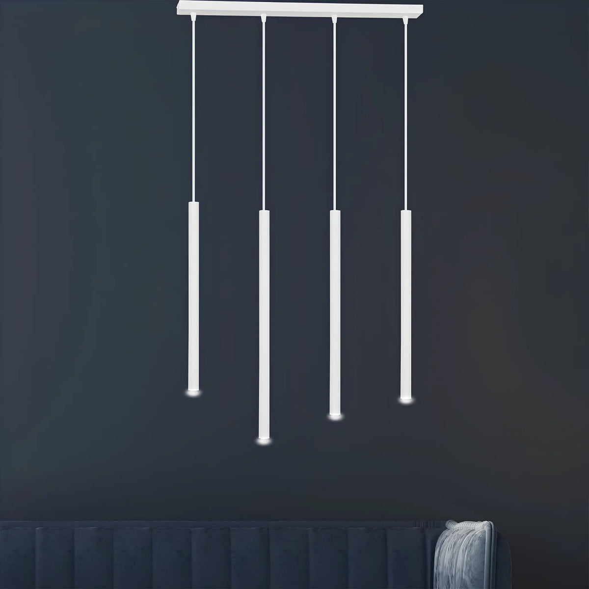 Emibig Selter Pendellampa 4-ljus 60x6 cm, Vit