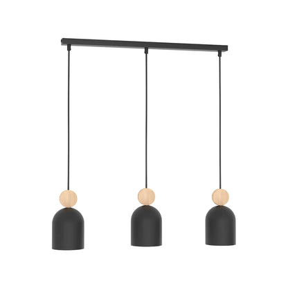 Emibig Mesi Pendellampa 3-ljus 66x11 cm, Svart