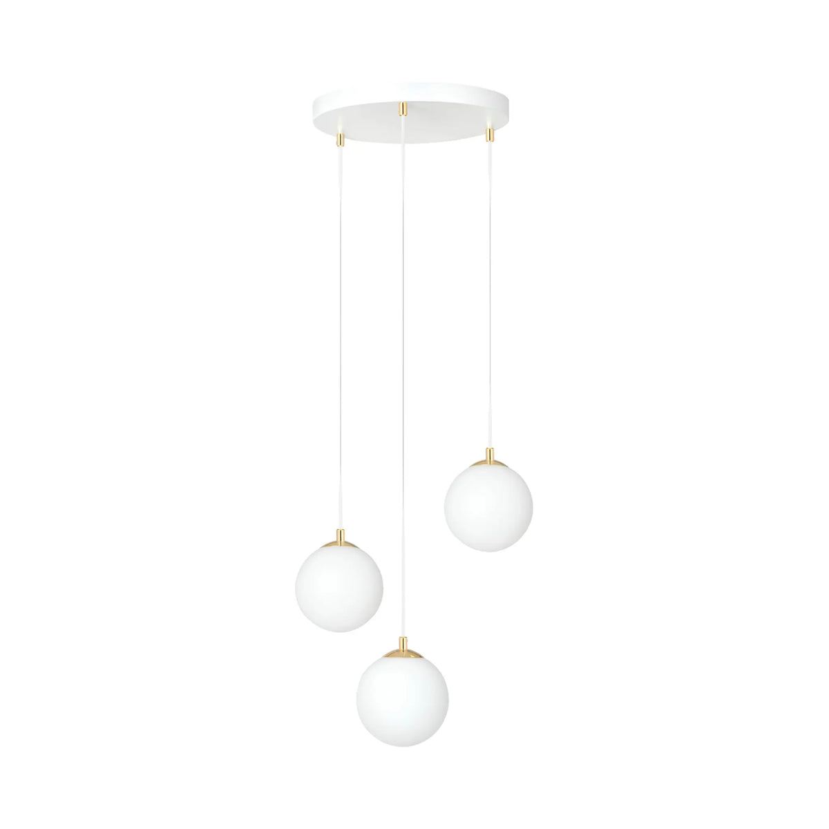 Emibig Royal Pendellampa 3-ljus Ø40 cm, Vit/Guld