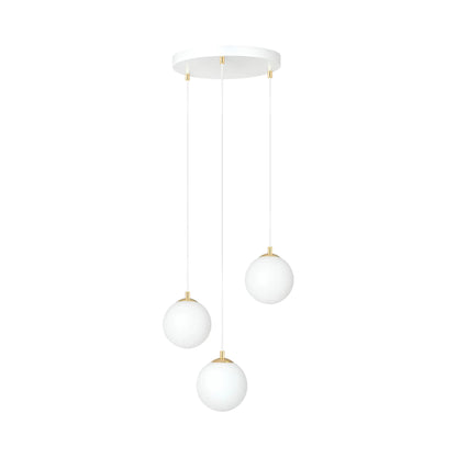 Emibig Royal Pendellampa 3-ljus Ø40 cm, Vit/Guld