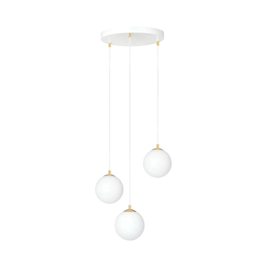 Emibig Royal Pendellampa 3-ljus Ø40 cm, Vit/Guld