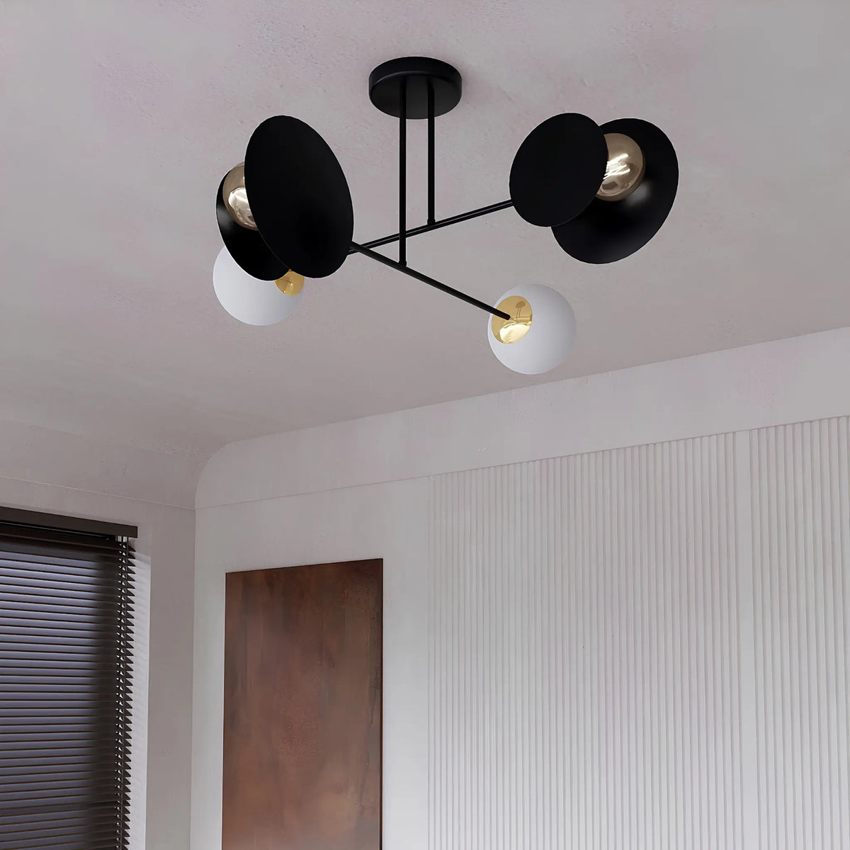 Emibig Minerva Taklampa 2-ljus Ø80 cm, Svart