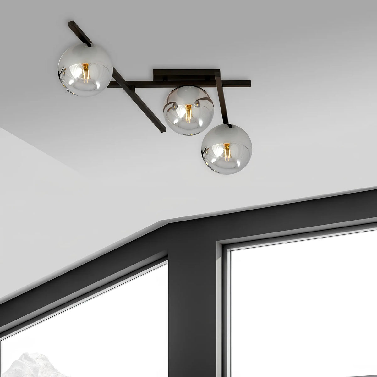 Emibig Smart Taklampa 3-ljus 51x50 cm, Svart