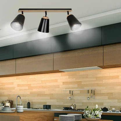 Emibig Atlas Taklampa 3-ljus 90x15 cm, Svart