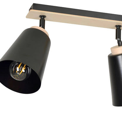 Emibig Atlas Taklampa 3-ljus 90x15 cm, Svart
