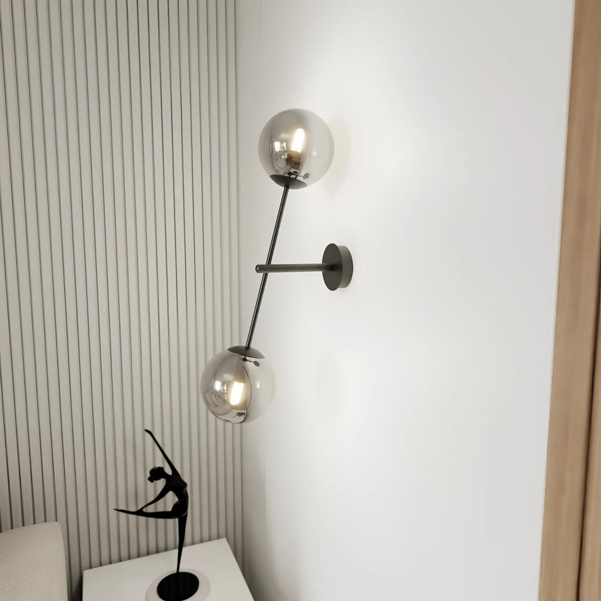 Emibig Linear Vägglampa 2-ljus 12x57 cm, Svart